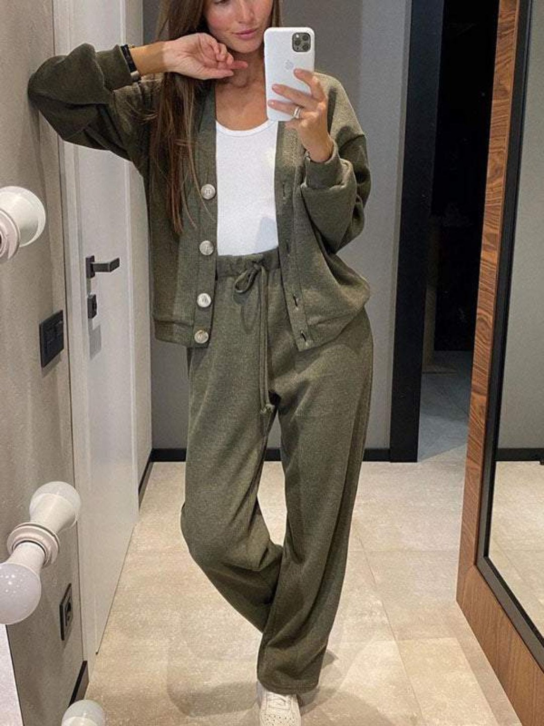 Kylie | Women’s Relaxed Cardigan With Drawstring Pants