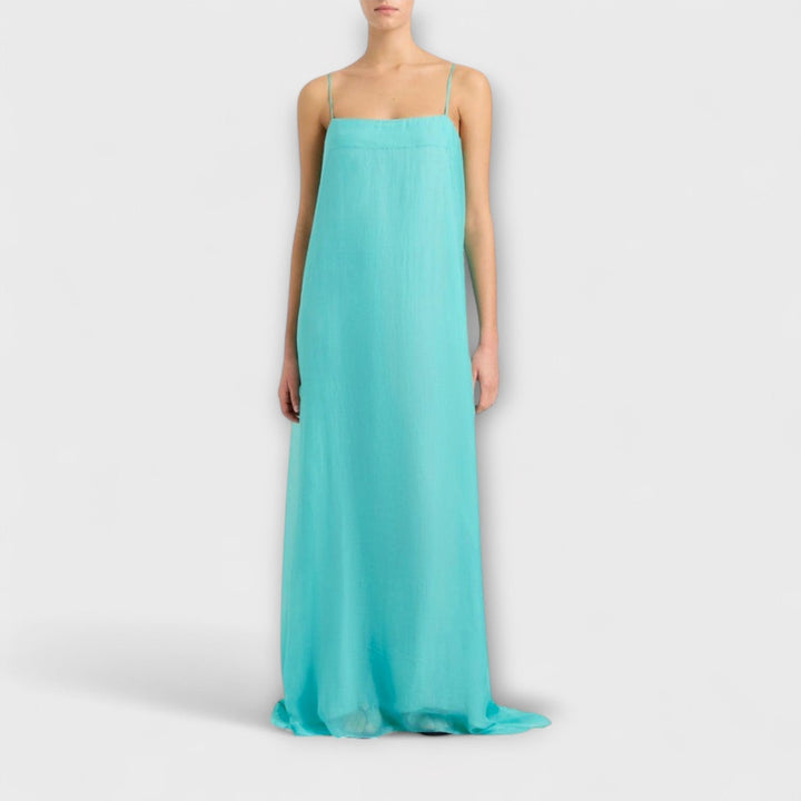 Elegant Maxi Dress with Spaghetti Straps