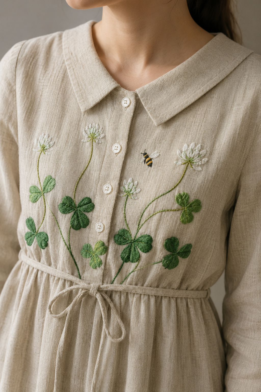 Women's Vintage Embroidered Dress | Midi