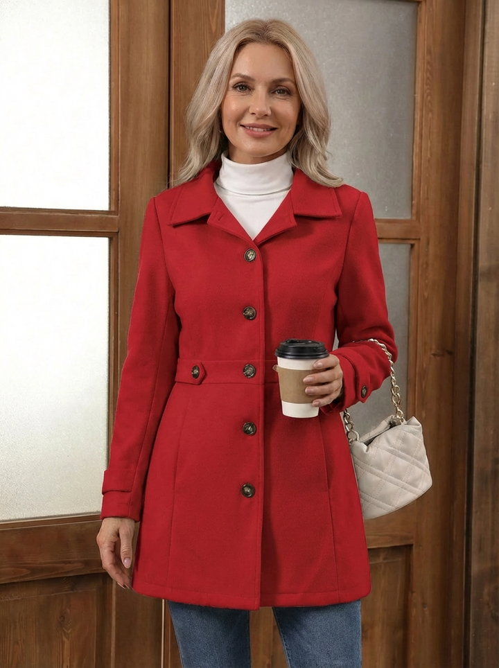 Helena | Elegant Classic Buttoned Coat
