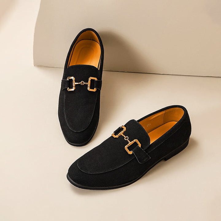 Elegant Business Loafer with Golden Buckle – Classic Comfort for Stylish Occasions