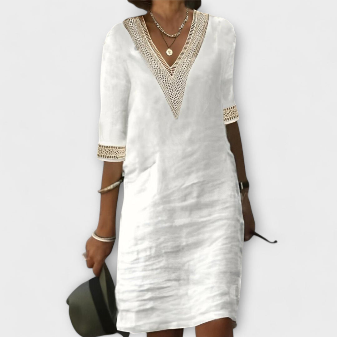 Emelia | Boho-Inspired V-Neck Dress