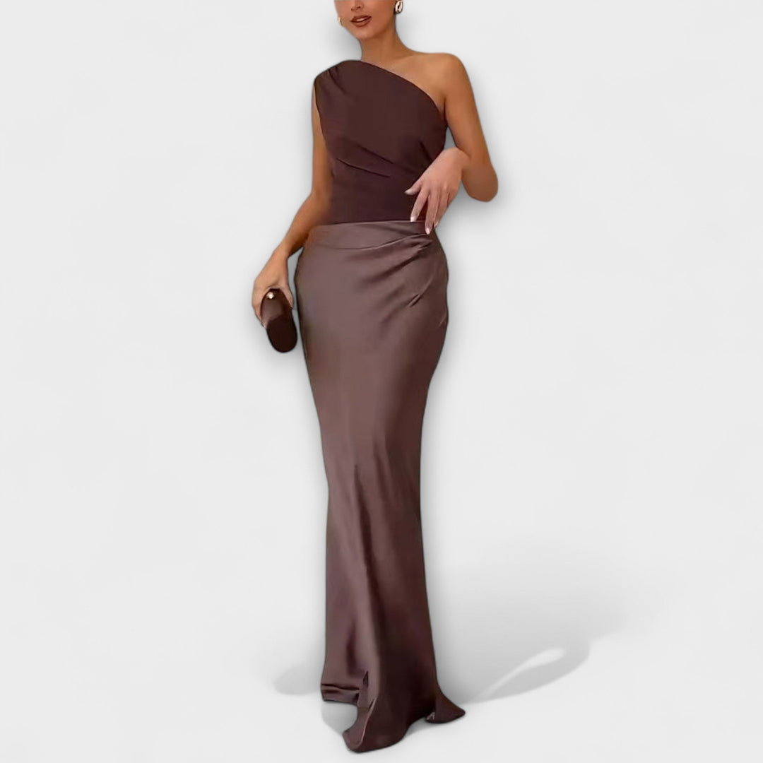 Maxi Dress with One Shoulder