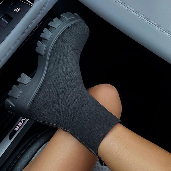 Jamie | Women’s Casual Slip On Chunky Heel Boots