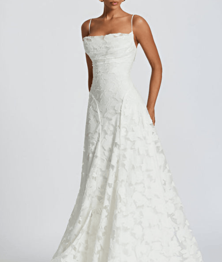 Women's Sphagetti Sleeves Wedding Guest Dress | Maxi