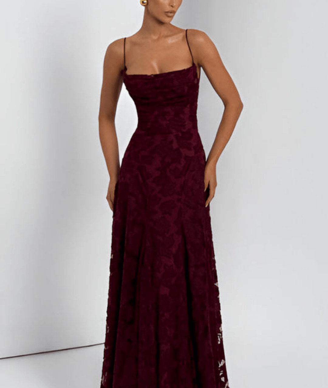 Women's Sphagetti Sleeves Wedding Guest Dress | Maxi