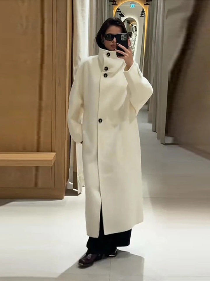 Abigail | Women’s Winter Long Button-Up Trench Coat