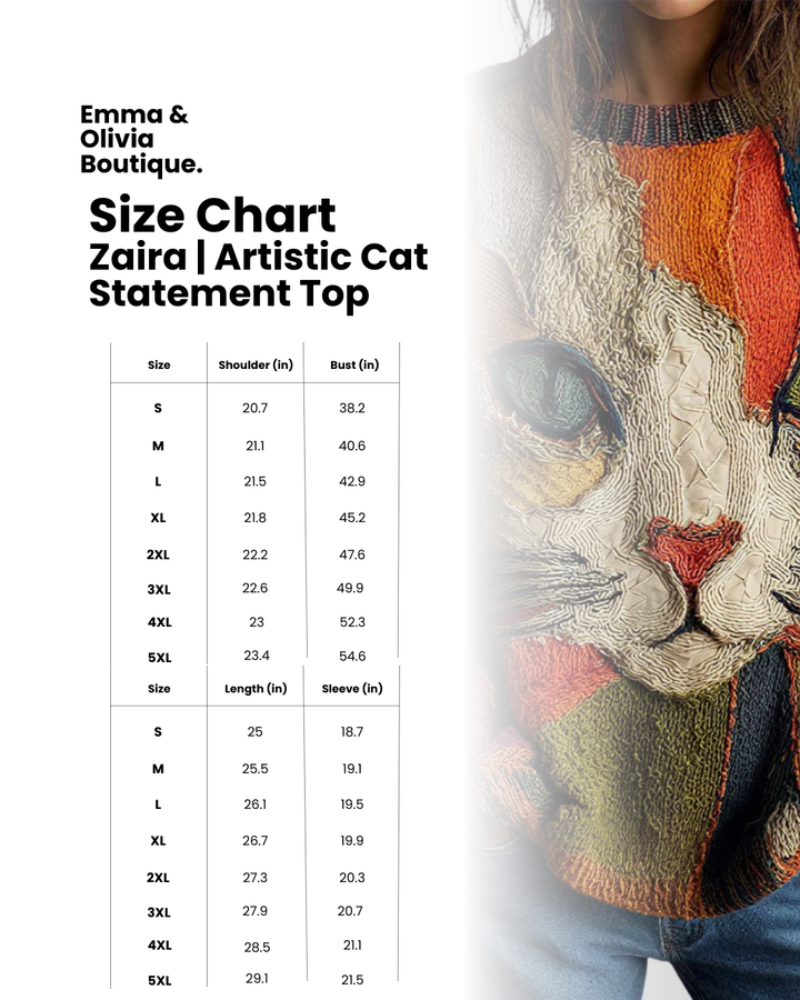 Zaira | Artistic Cat Statement Top