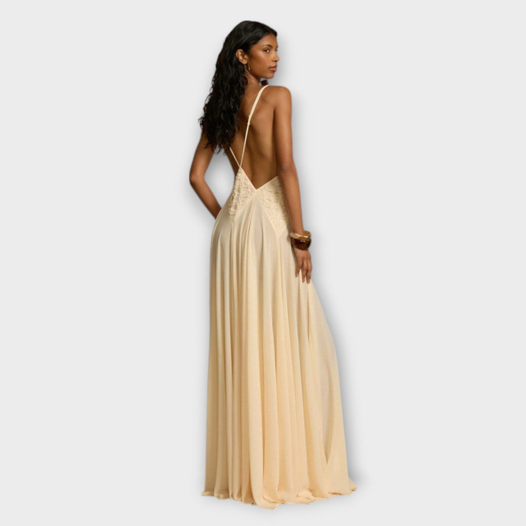 Maxi Dress with Deep V-Neck