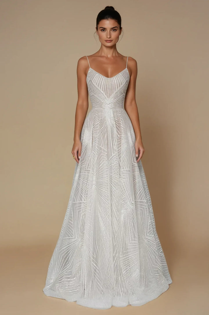 Women's Spaghetti Strap Sweetheart Neckline Wedding Guest Dress | Maxi & Midi