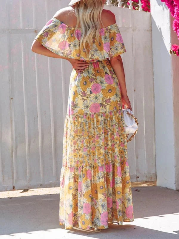 Women's Off Shoulder Mexican Style Summer Dress | Maxi