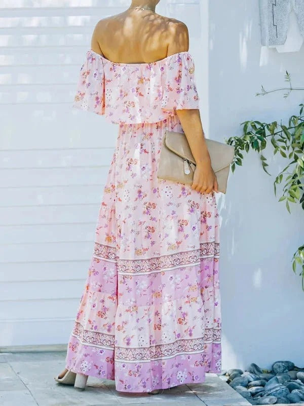 Women's Off Shoulder Mexican Style Summer Dress | Maxi