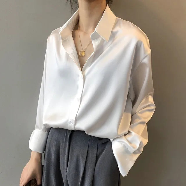 Women's Long Sleeves Button Down Shirt | Collar
