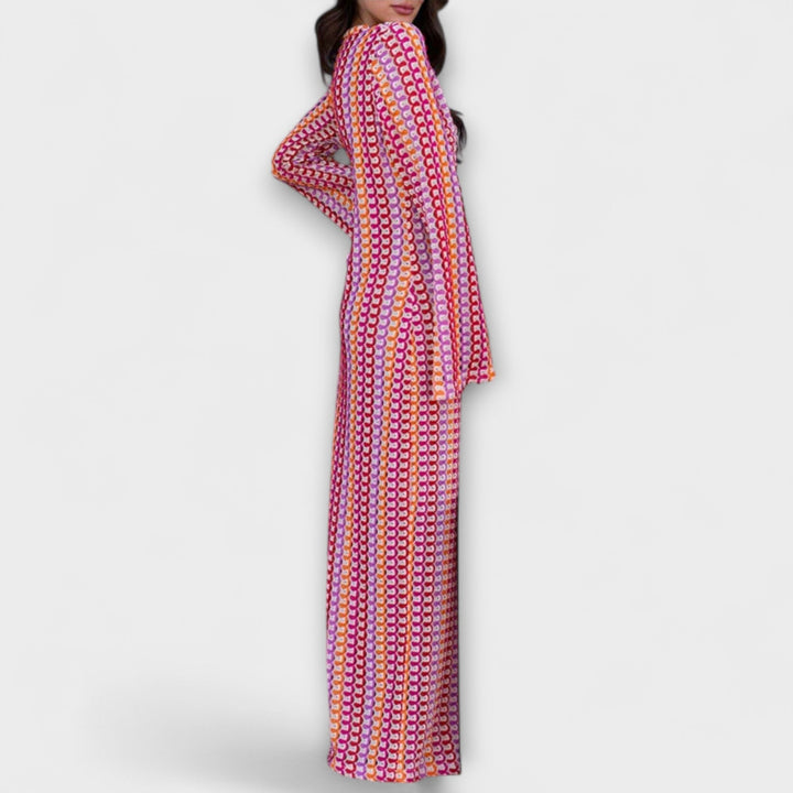 Maxi Dress with V-Neck and Vacation Flair