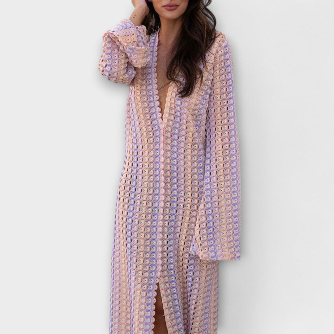 Maxi Dress with V-Neck and Vacation Flair