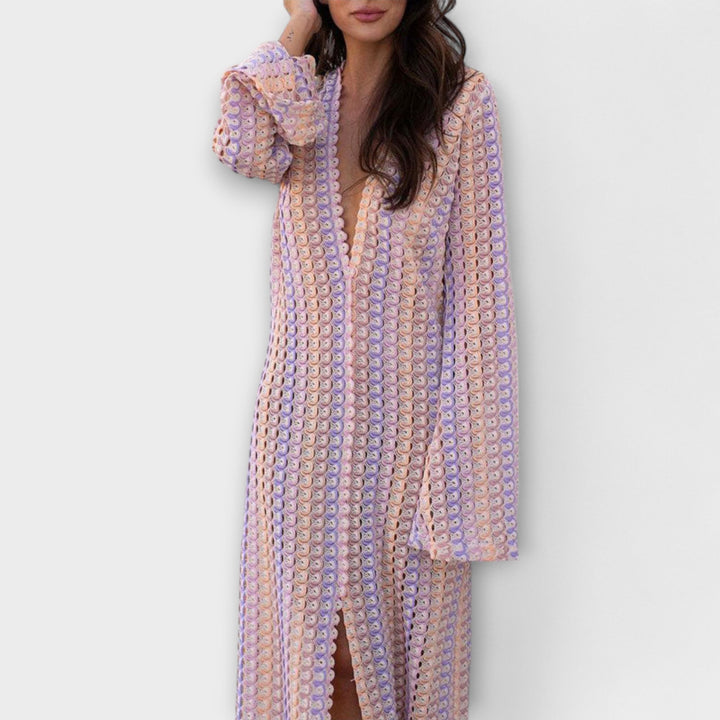 Maxi Dress with V-Neck and Vacation Flair