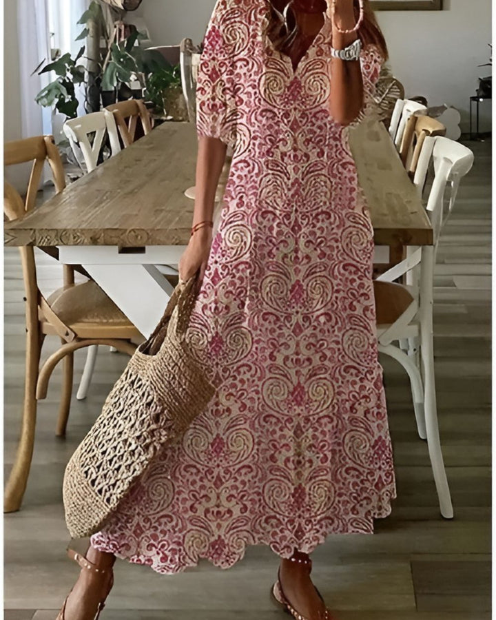 BOHO PRINT MAXI DRESS