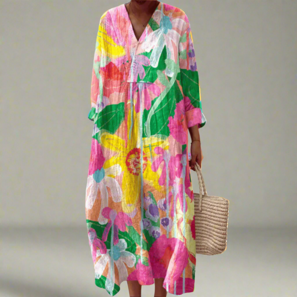 Tilly | Watercolor Bloom Breezy Maxi Dress