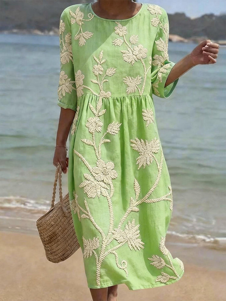 Raquel | Embroidered Vintage Dress