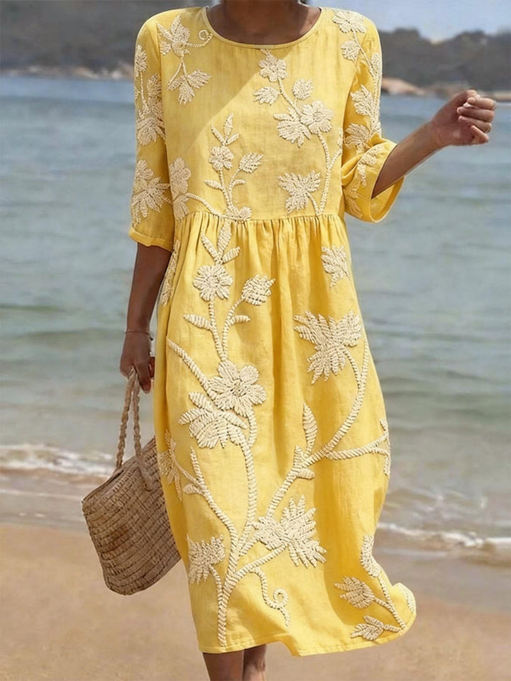 Raquel | Embroidered Vintage Dress