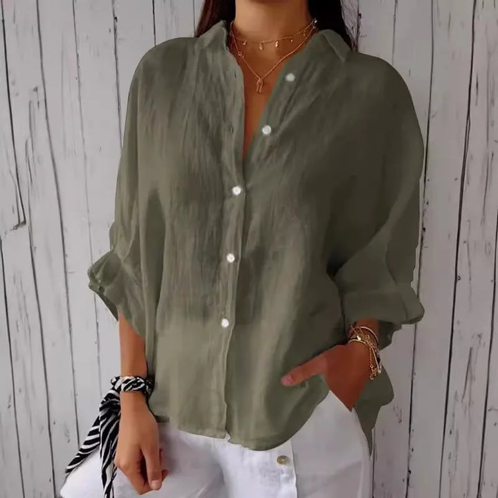 Women's Long Sleeve Formal Shirt | Collar