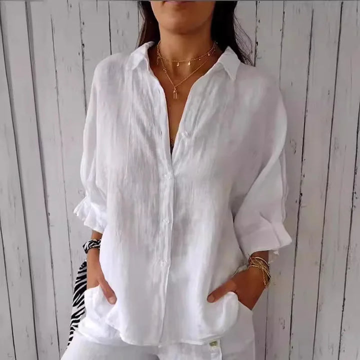 Women's Long Sleeve Formal Shirt | Collar