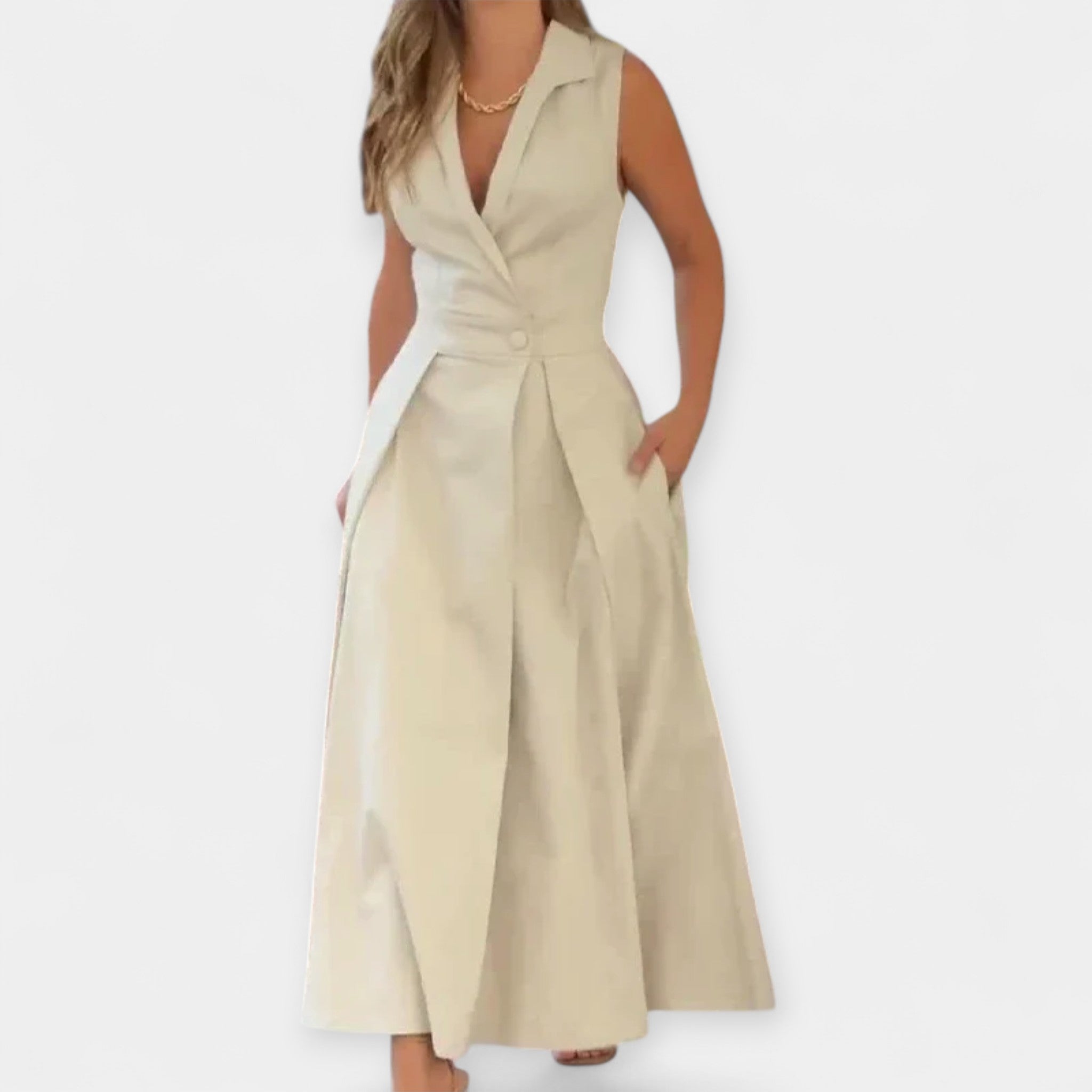 Midi Dress with Collar