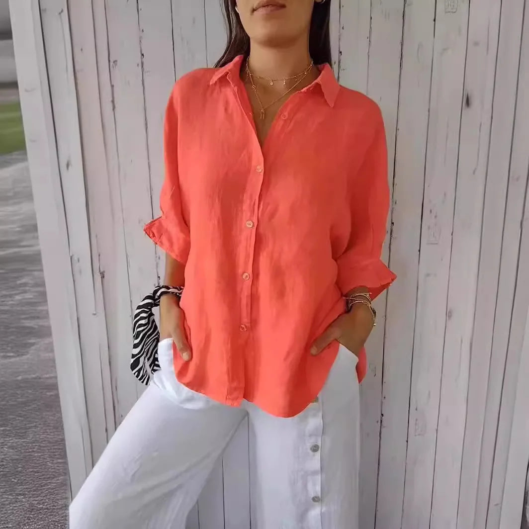 Women's Long Sleeve Formal Shirt | Collar