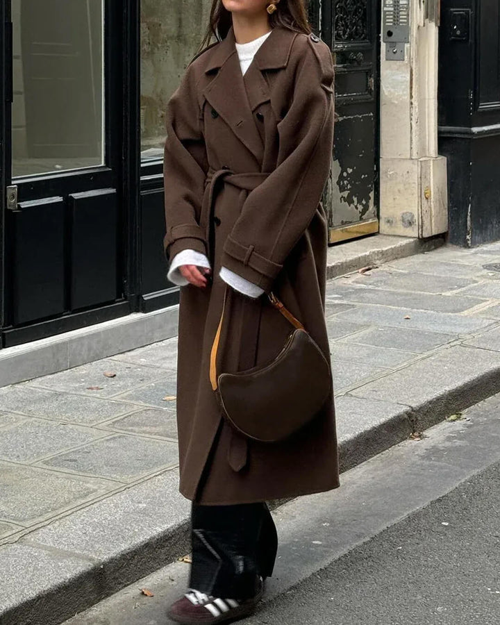 Clara | Winter Long Trench Wool Coat