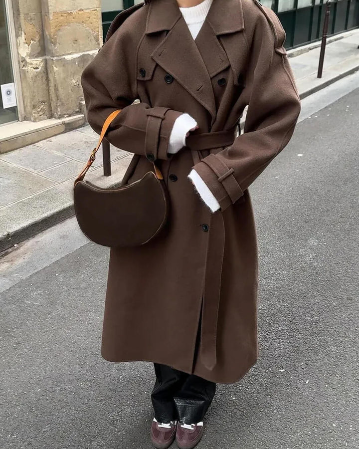 Clara | Winter Long Trench Wool Coat