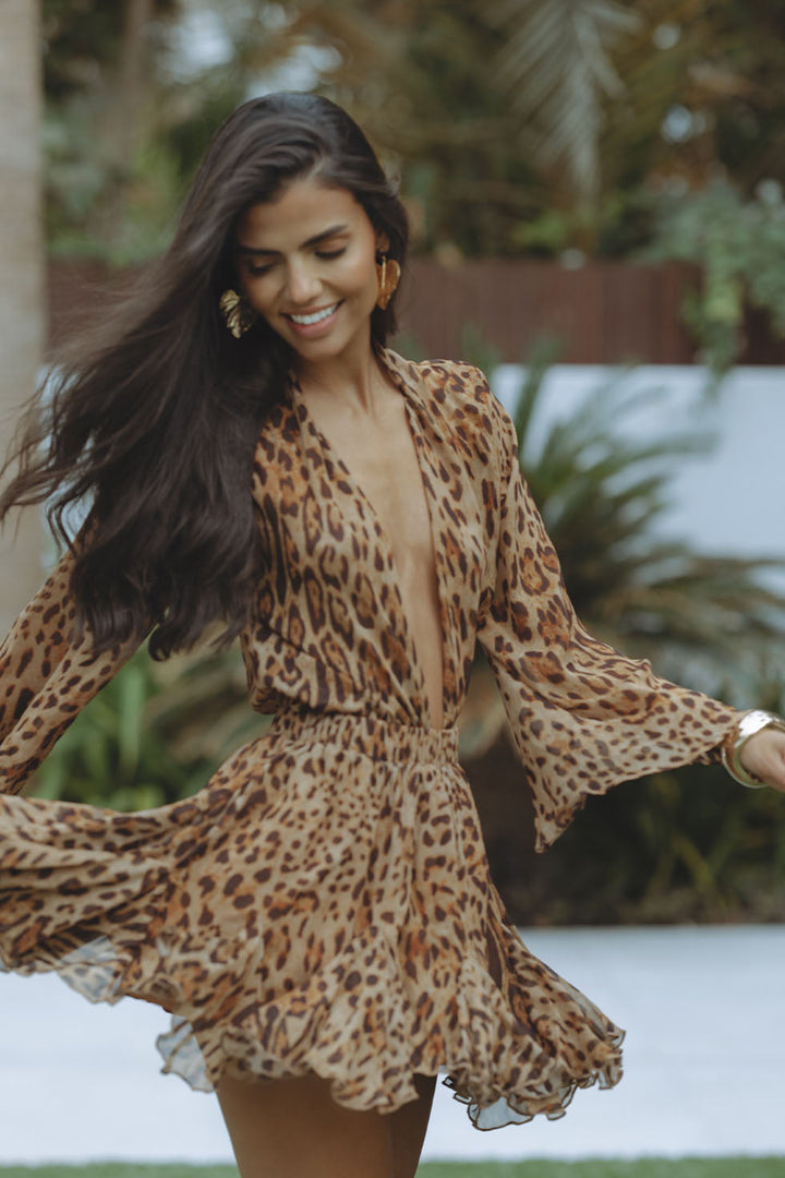Charlotte | Summer Women Long Sleeve Mini Dress