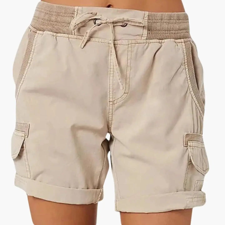 Women’s Cargo Shorts with Drawstring Waist and Pockets