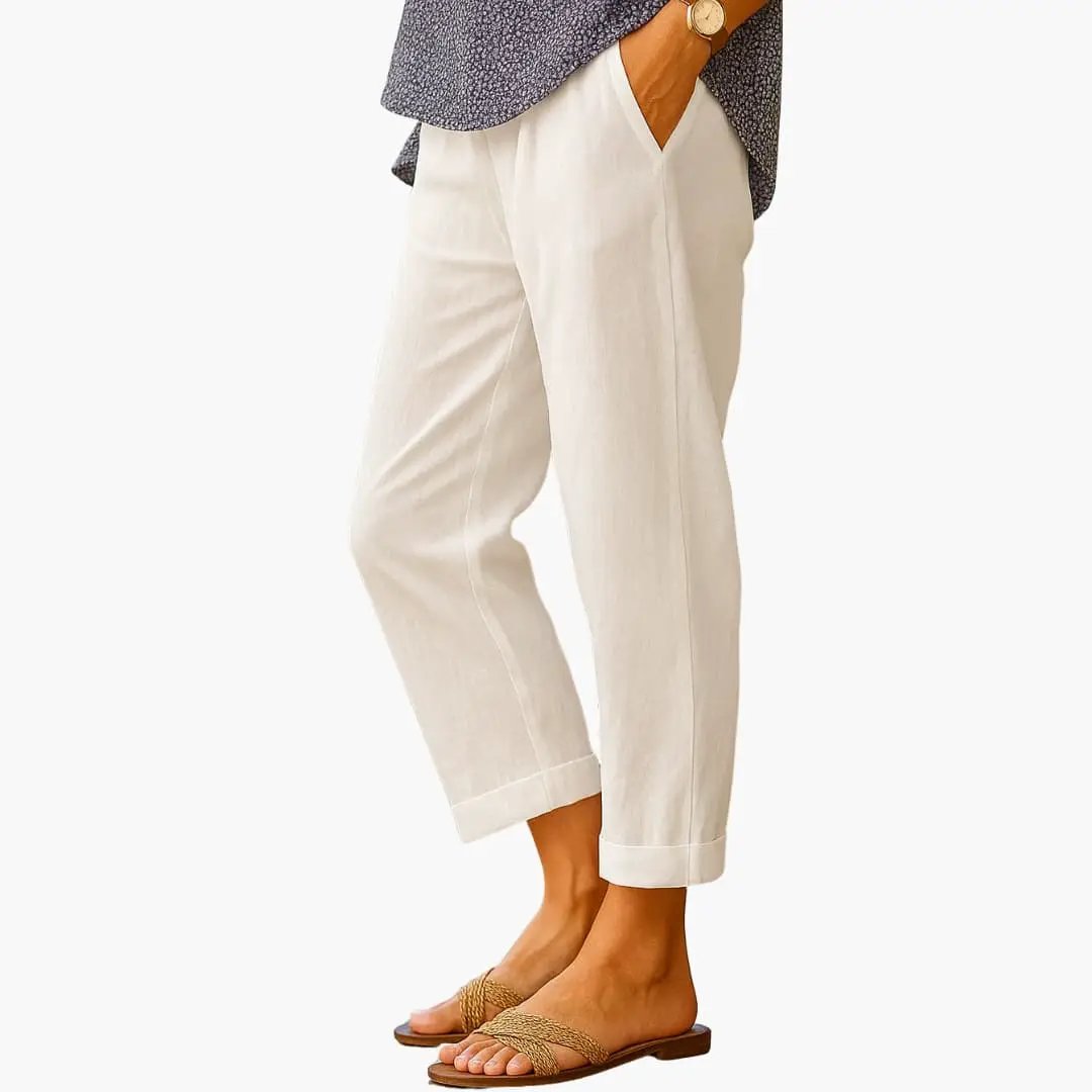 Women’s Elastic Waist Pants with Pockets