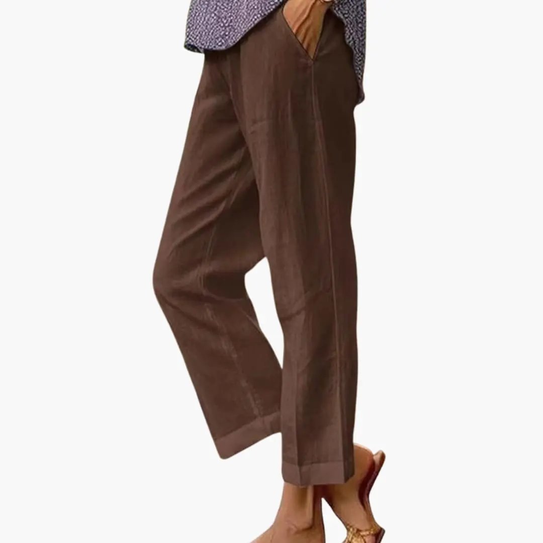 Women’s Elastic Waist Pants with Pockets