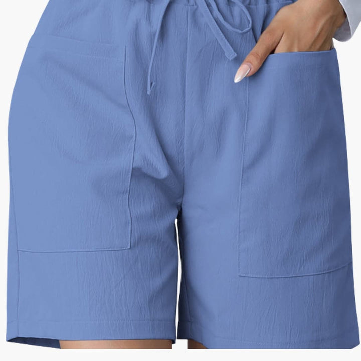 Women's High-Waisted Shorts with Wide Legs and Pockets