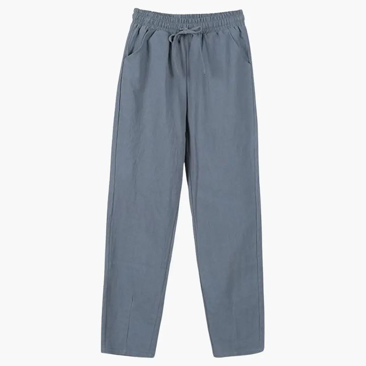 Women’s Pants with Drawstring Waist and Rolled Hem