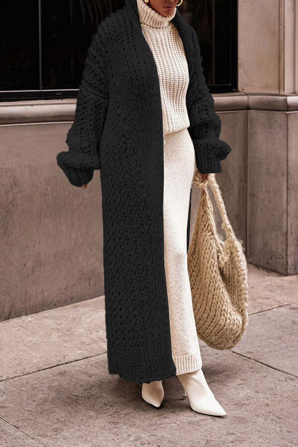 Ruby | Chic Winter Knit Set with Cardigan for Women