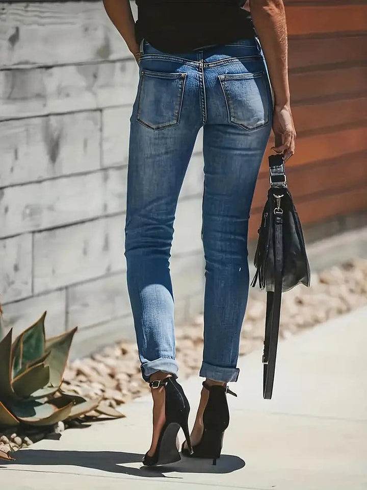Women’s Slim Fit Pants | Button Front