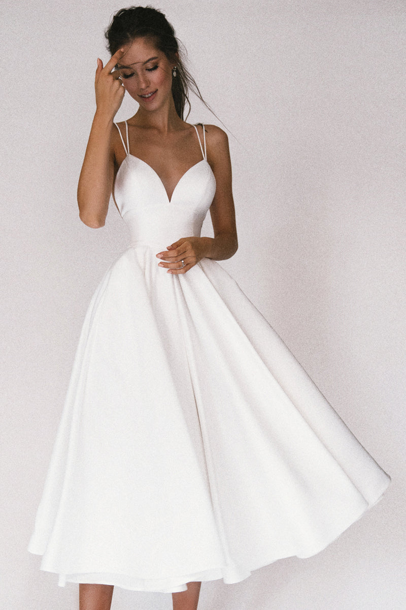 Women's V Neck & Sleeveless Wedding Guest Dress | Midi