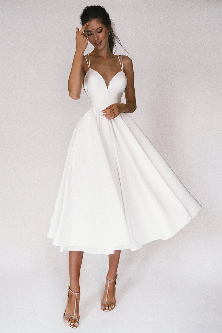 Women's V Neck & Sleeveless Wedding Guest Dress | Midi