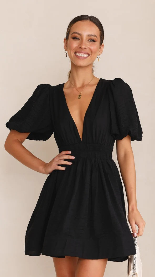 Katie | Women’s Spring Puff Sleeve Mini Dress