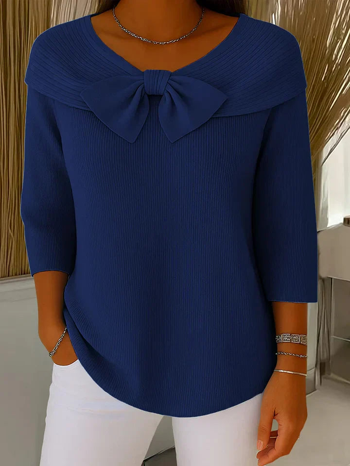Seraphine | Soft Bow Knit Sweater