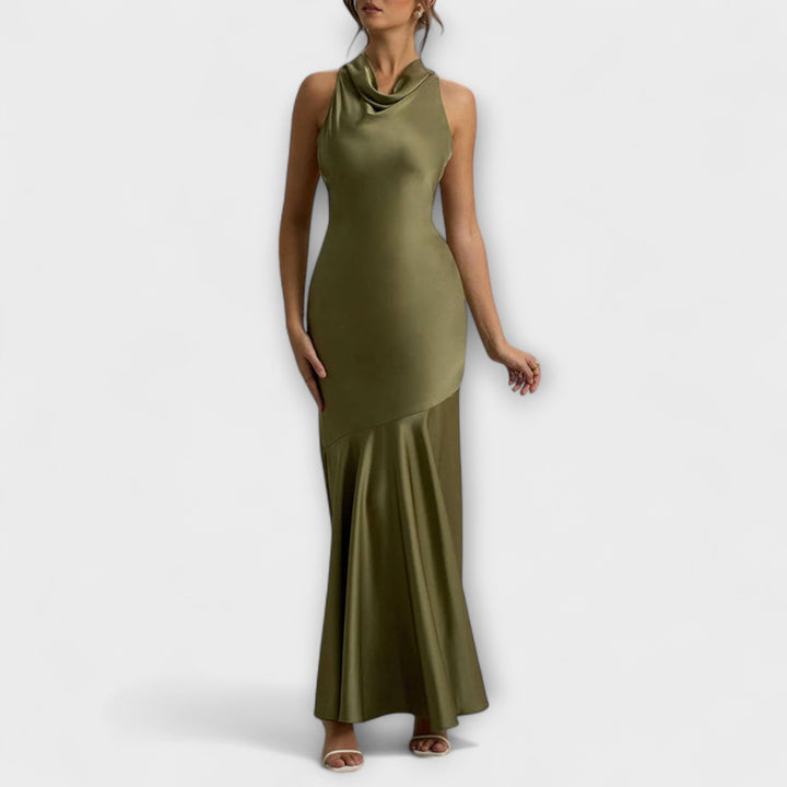 Elegant Maxi Dress in Satin
