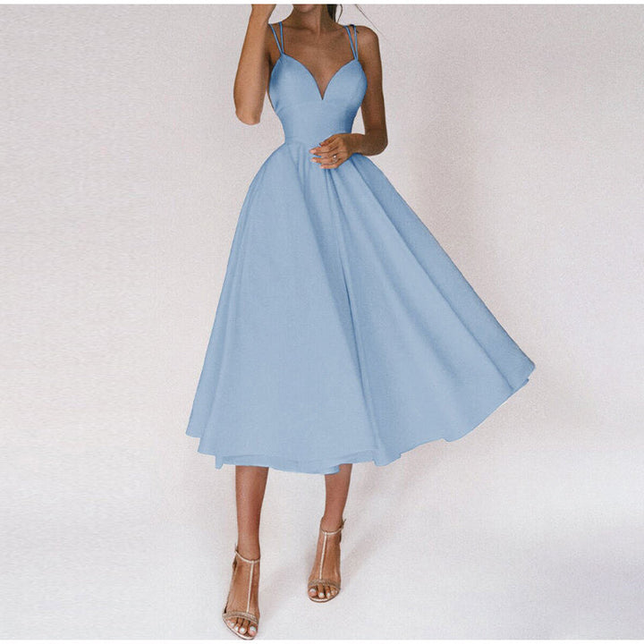 Women's V Neck & Sleeveless Wedding Guest Dress | Midi