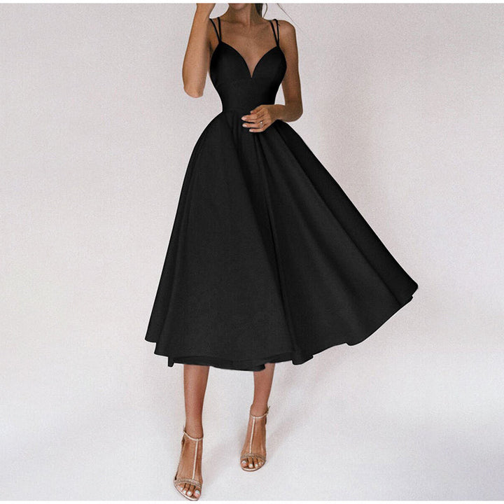 Women's V Neck & Sleeveless Wedding Guest Dress | Midi