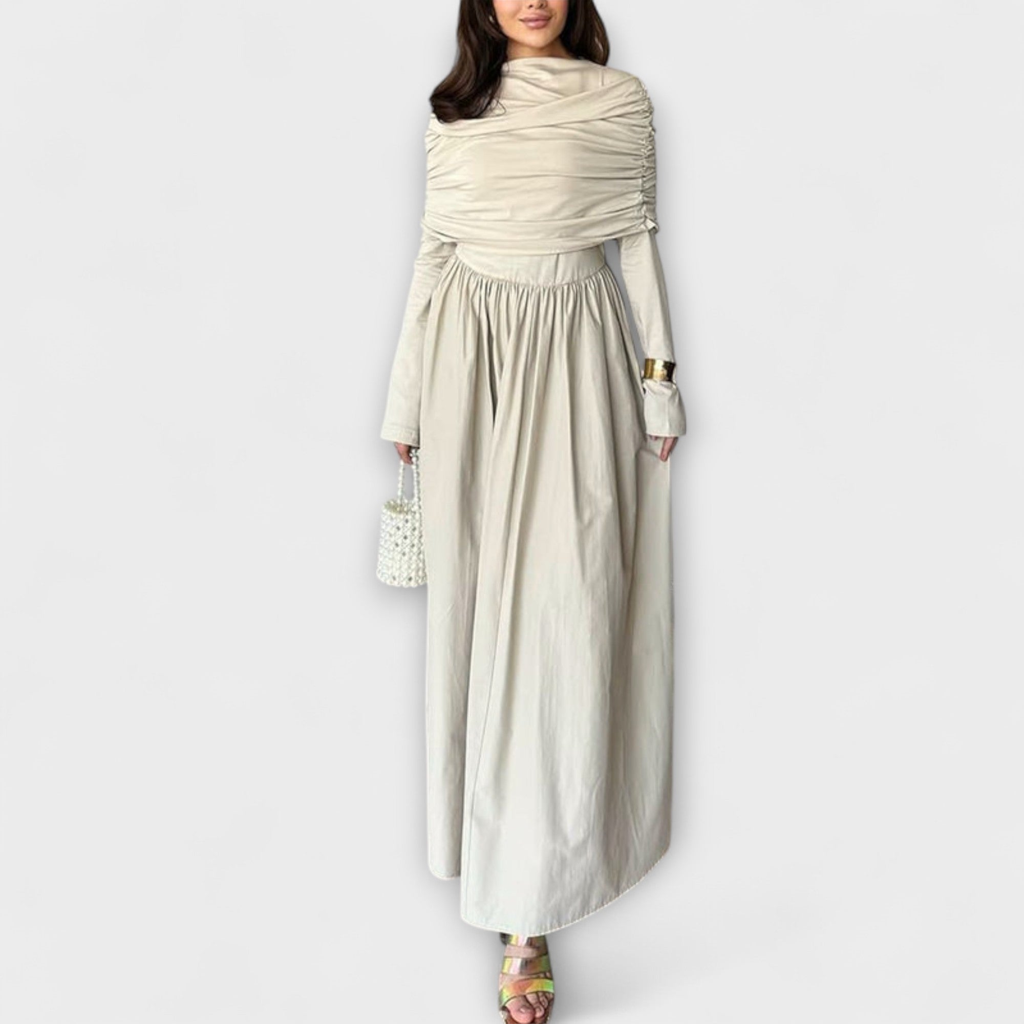 Relaxed Pleated Dress