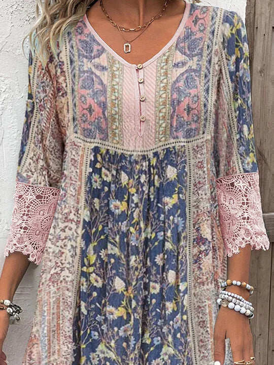 Kirsten | Luxury Patterned Dress for Women