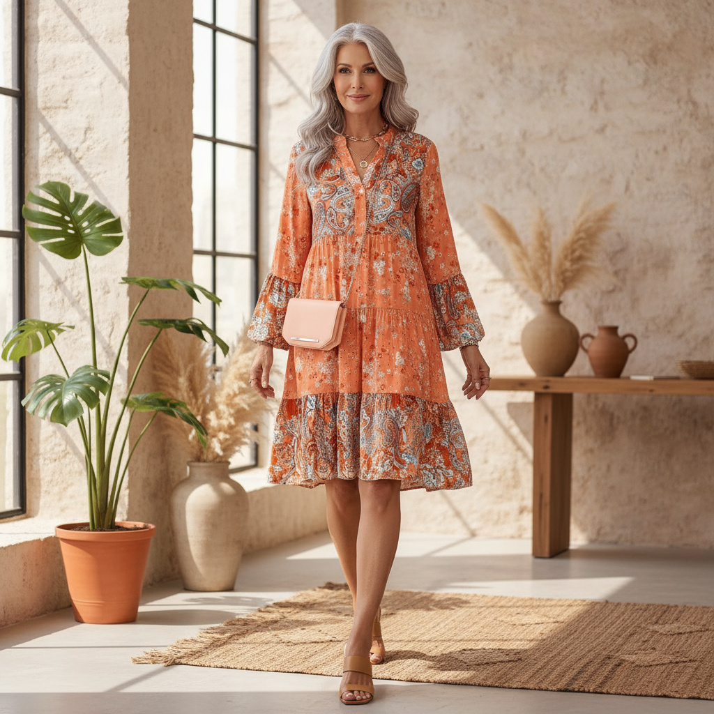 Women's Boho Ruffle Dress | Mini
