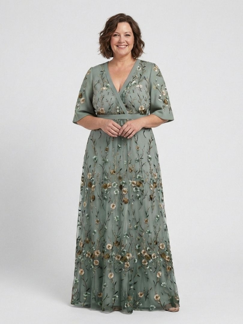 EVADNE | V NECK MAXI DRESS