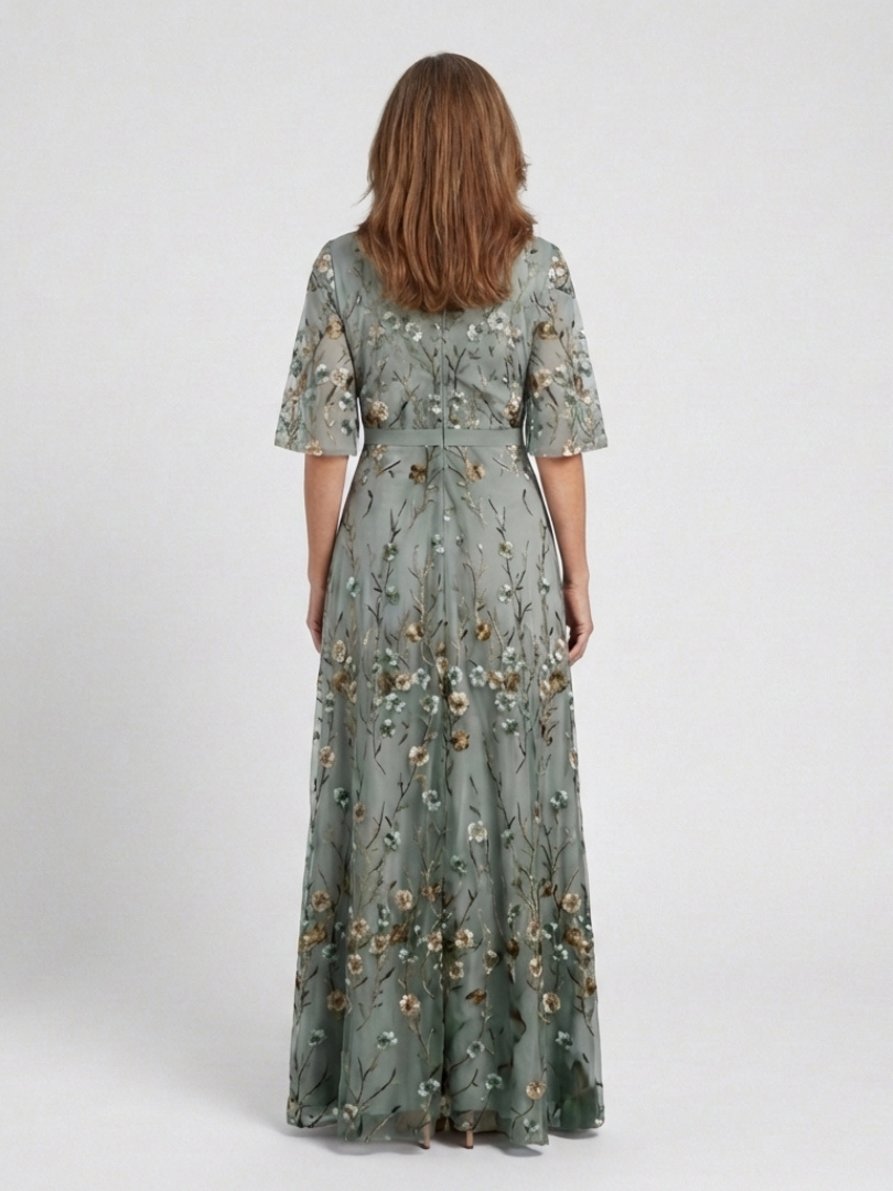 EVADNE | V NECK MAXI DRESS